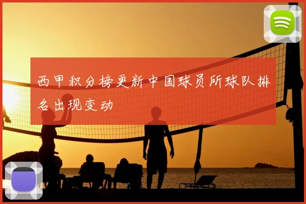 西甲积分榜更新中国球员所球队排名出现变动